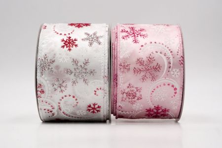 Glitter Snowflake & Swirl Wired Ribbon_KF9817.KF9818.KF9819.KF9820